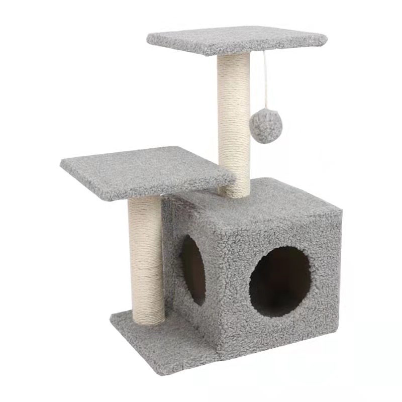 Cat Condo Tree Tower Cat Tree House Sisal Scratcher Post For Pets