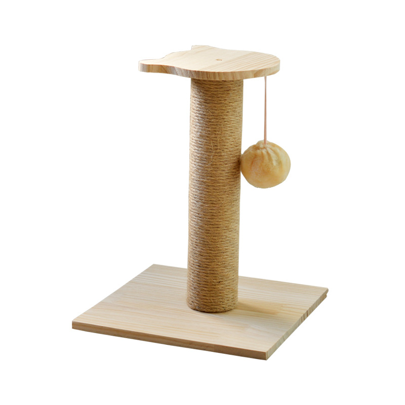 Small Wooden Cat Tree Interactive Cat Scratcher Cat Scratcher Post For Kitty