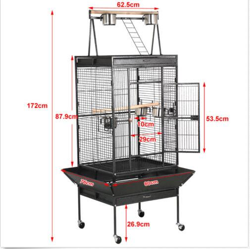 Pet Parrot Cage Bird Cage with Roof breeding Cage Wholesale Large Steel Aviary