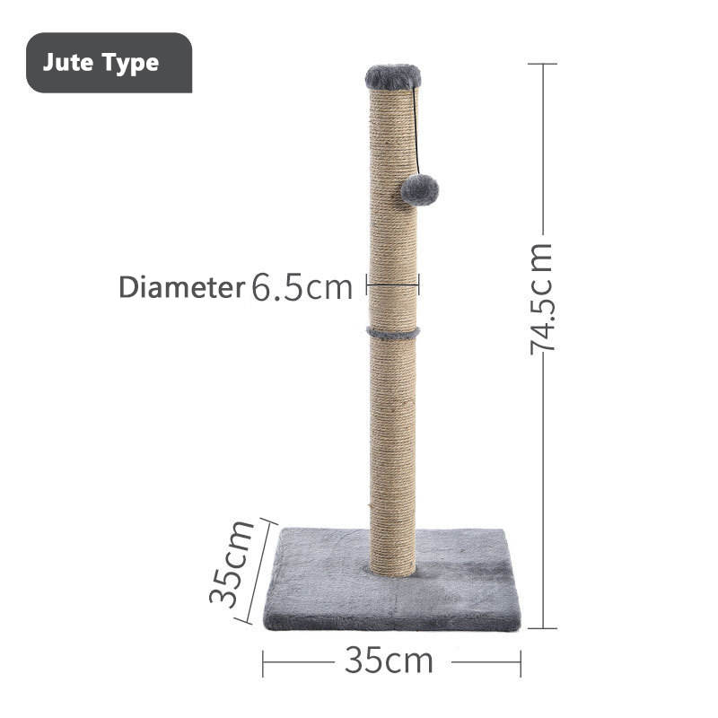 Sisal Cat Scratching Post Durable Sisal Post with Hanging Ball For Cats