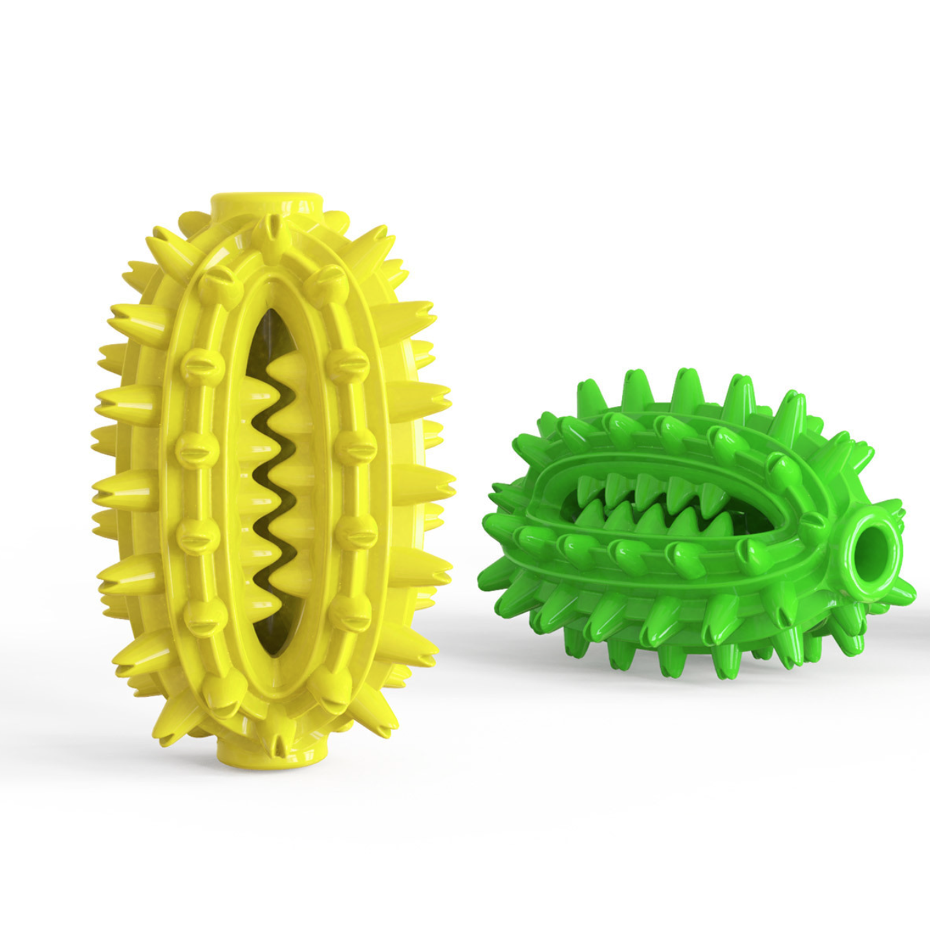 Interactive Teeth Cleaning Food Dispensing Dog Toy Molar Bite Chew Rubber Ball Cactus Pet dog toys