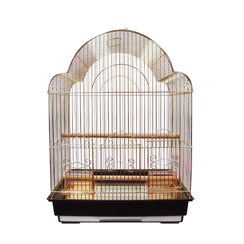Chinese Cheap Hanging Bird Cages With Tray Splash-proof Feeder Pet Finch Parrot Canary Breeding Cage Trade For Birds