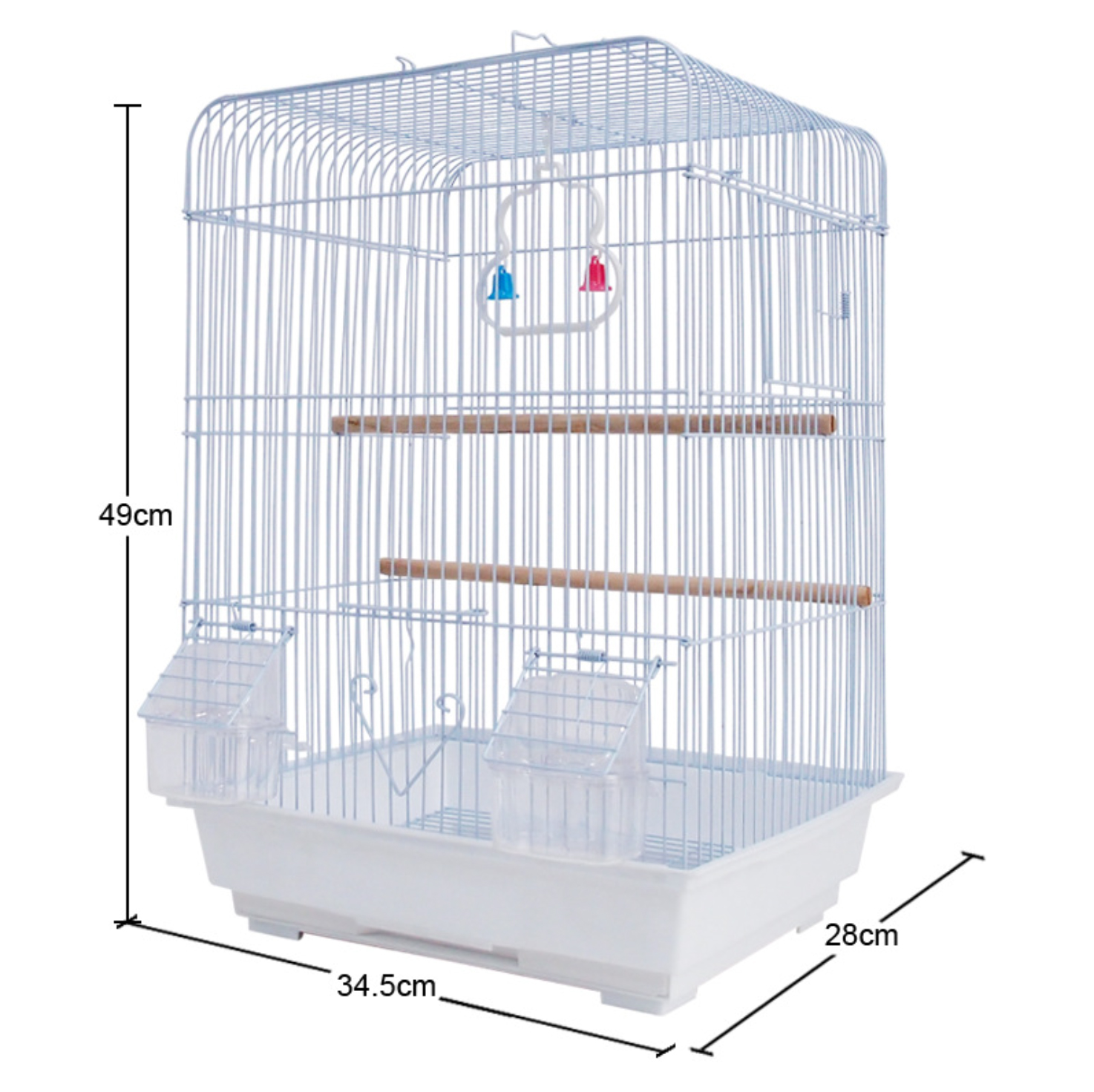 Small bird cage parrot breeding with horizontal sliding iron portable bird cage
