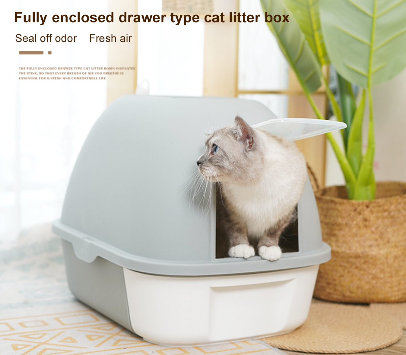 Luxury Large Enclosed Automatic Cat Litter Toilet Auto Smart Intelligent Cat Litter Box